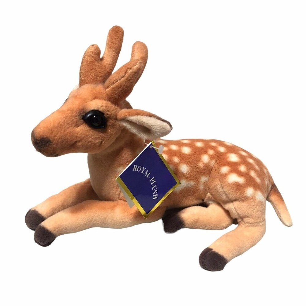 Royal Plush Lying Fawn Deer 11” Realistic Woodland Stuffed Animal Toy